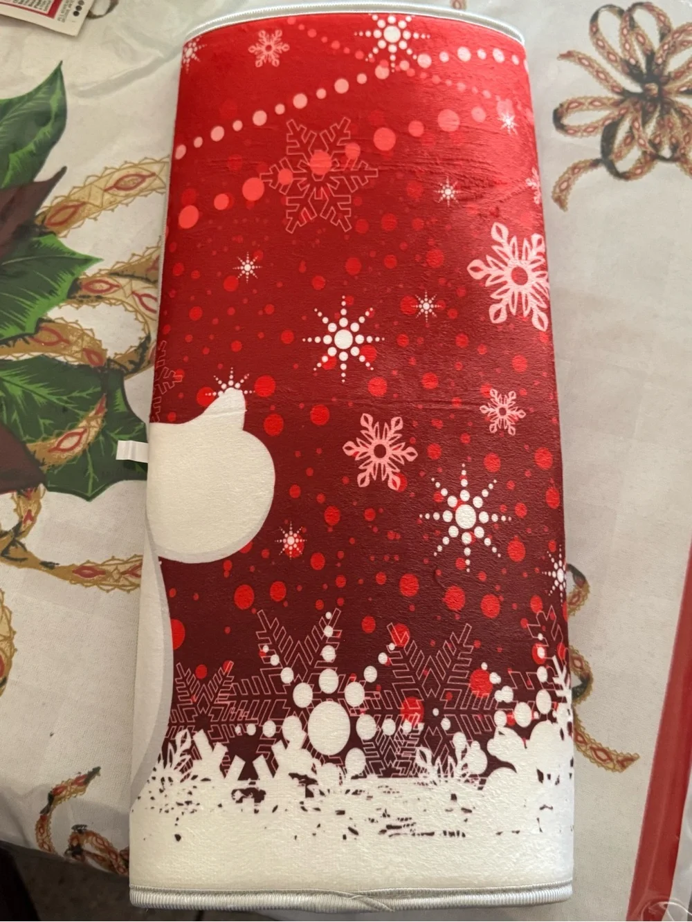 Holiday Red Snowman Dish Drying Mat